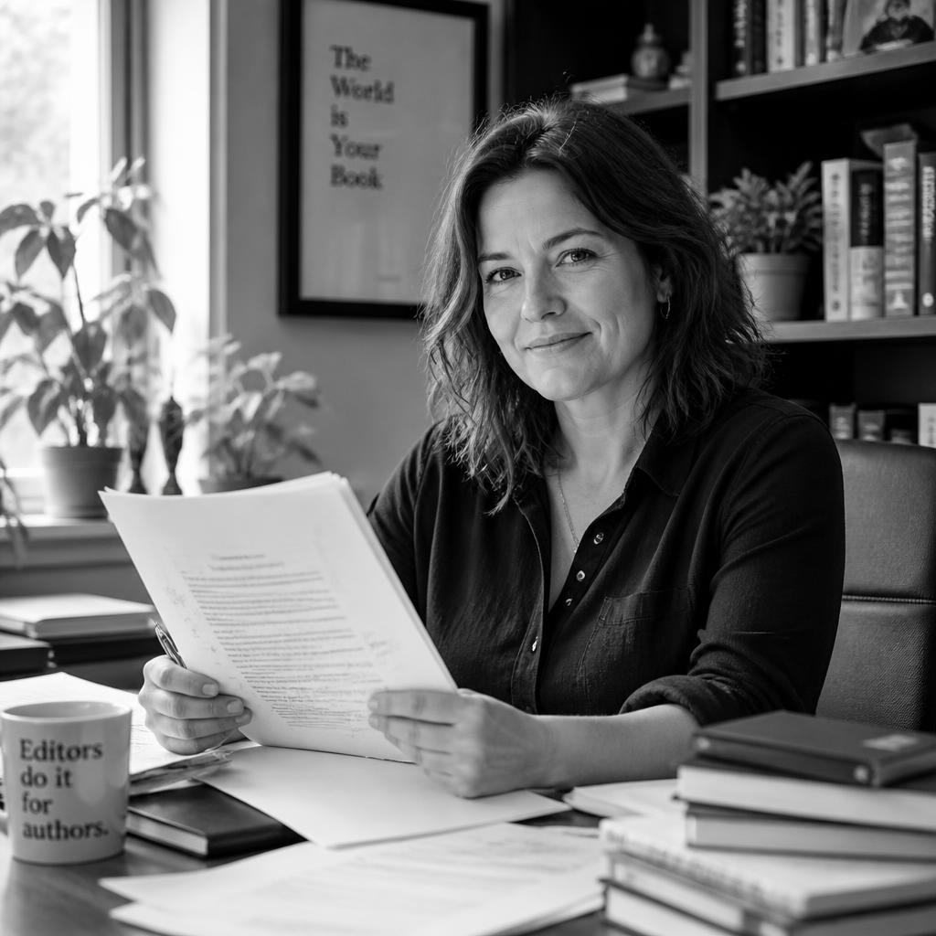 Publishing, human writer at work