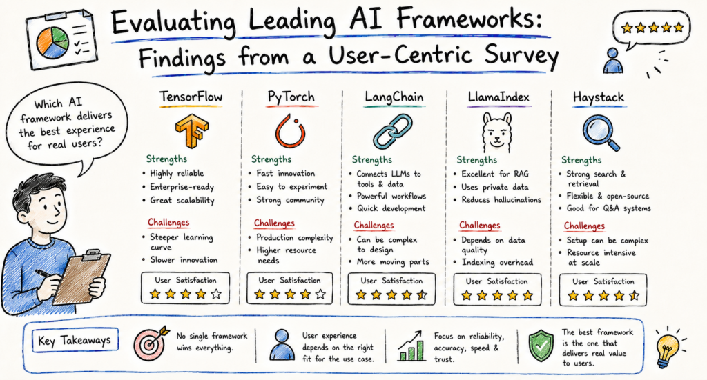 Evaluating Leading AI Frameworks: Findings from a User-Centric Survey